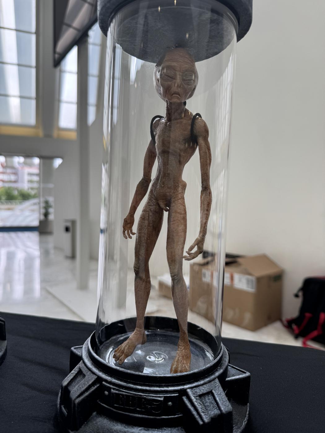 Figura alien — exposición del congreso